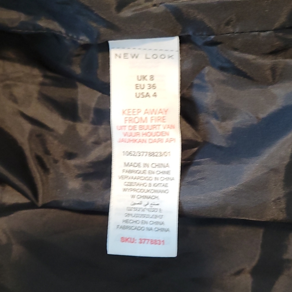 Moto faux leather jacket, black, size 8, New Look - Picture 5 of 10